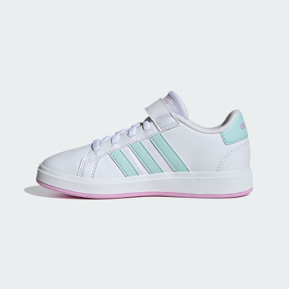Foto 4 pulgar | Tenis Adidas Grand Court Court Blancos para Niña