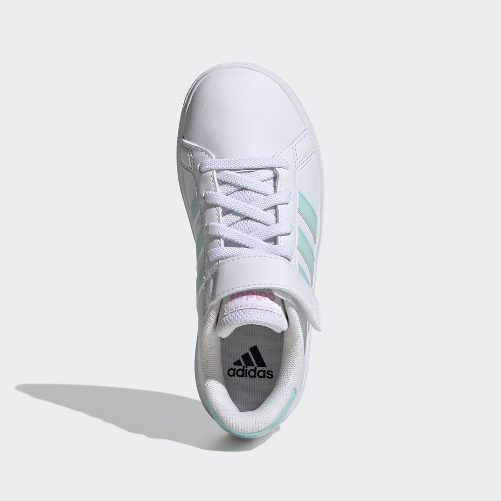 Foto 5 pulgar | Tenis Adidas Grand Court Court Blancos para Niña
