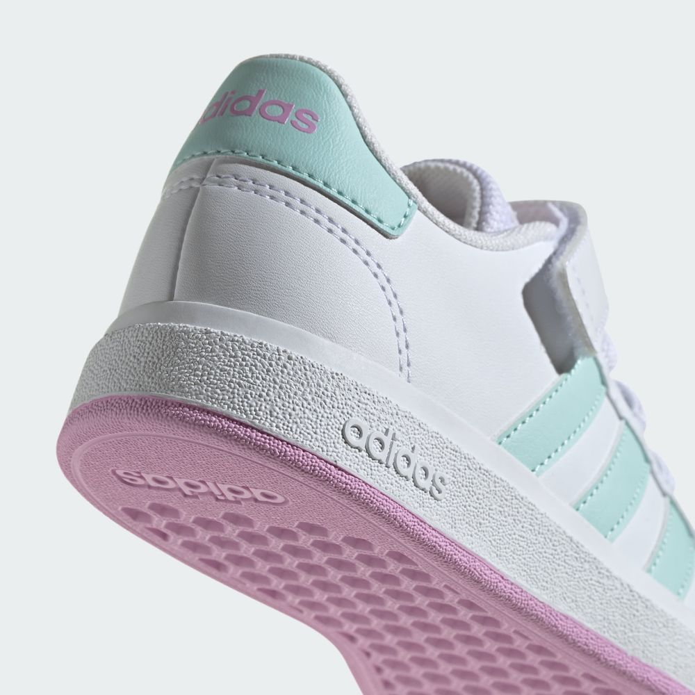 Foto 9 pulgar | Tenis Adidas Grand Court Court Blancos para Niña