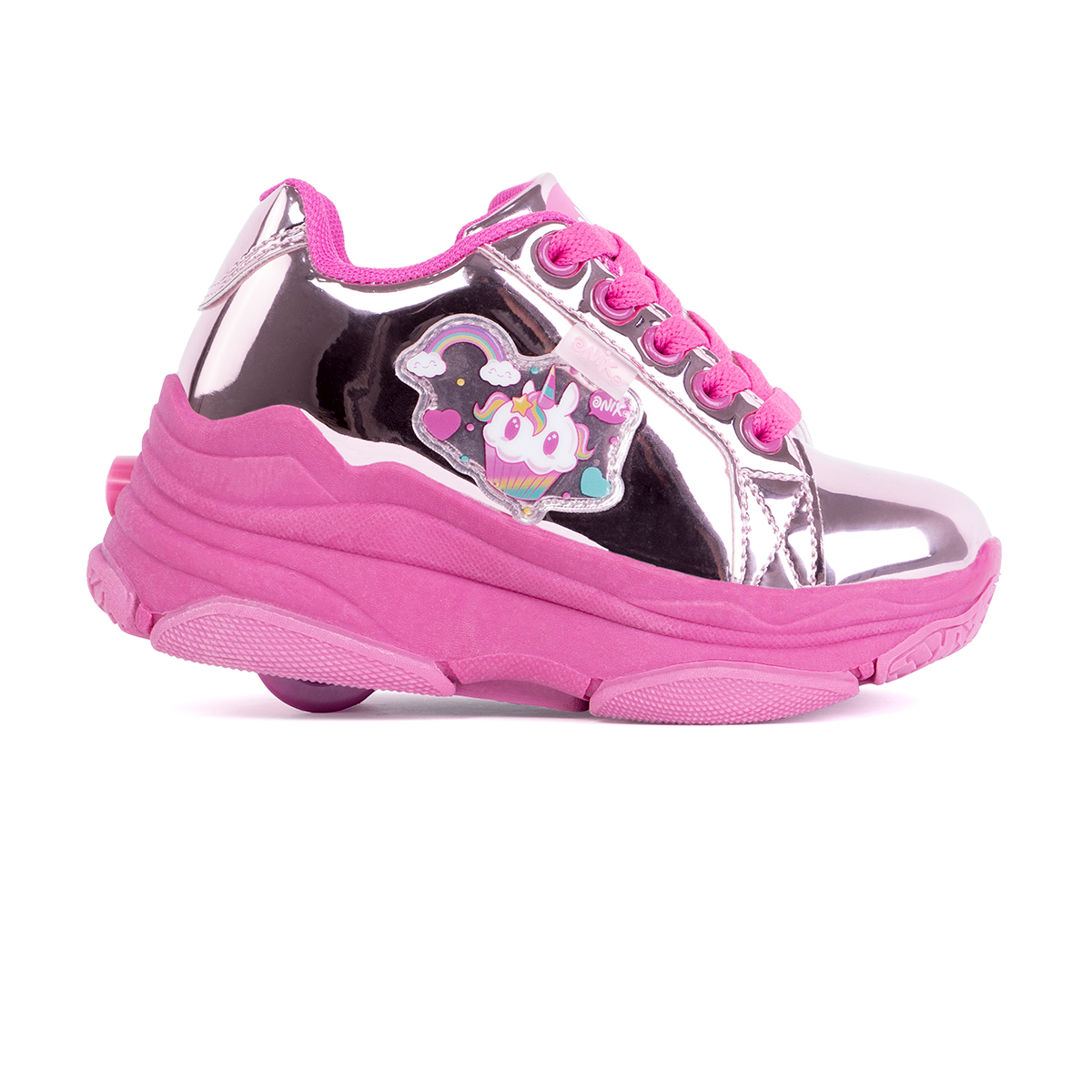 Foto 3 pulgar | Tenis Onix Rosas con Ruedas para Niña