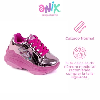 Foto 3 | Tenis Onix Rosas con Ruedas para Niña
