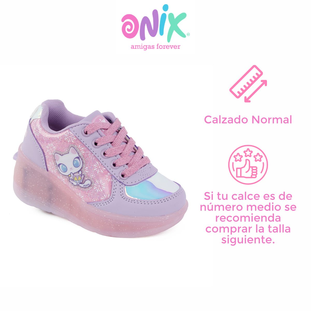 Foto 4 pulgar | Tenis Patín Onix Pink Show Rosa para Niña