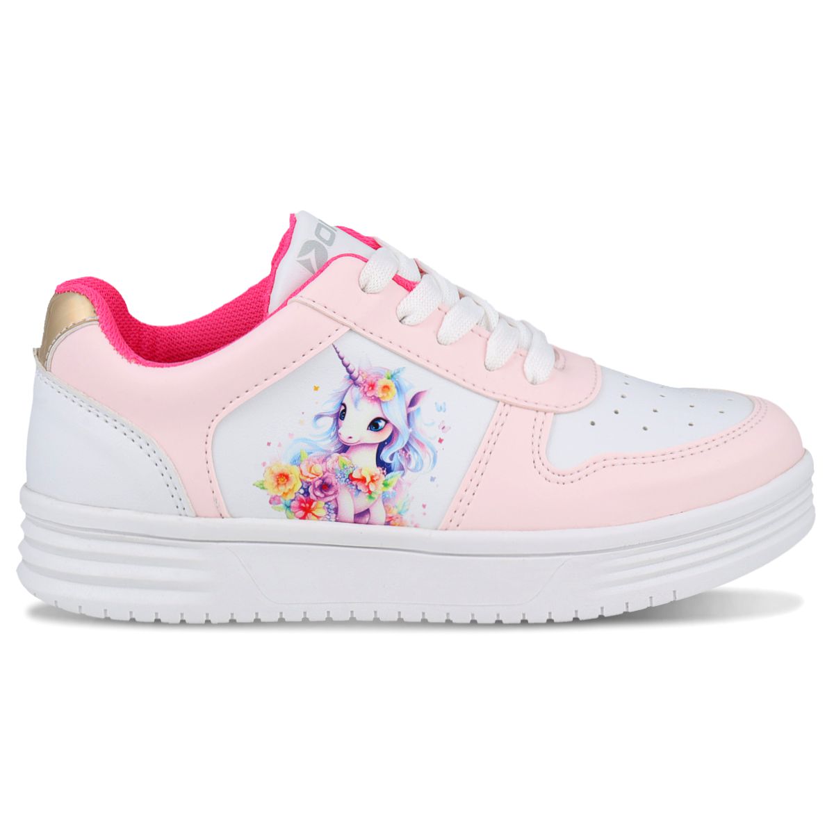 Foto 2 | Tenis Choclo Dominiq 2449 Color Blanco/rosa Para Niña