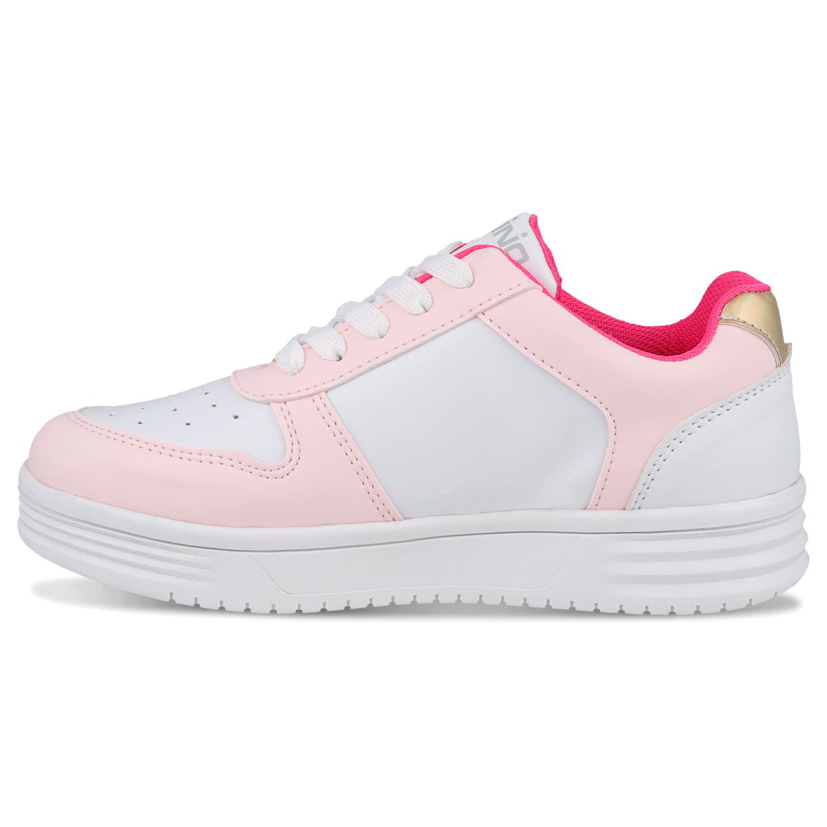 Foto 4 pulgar | Tenis Choclo Dominiq 2449 Color Blanco/rosa Para Niña