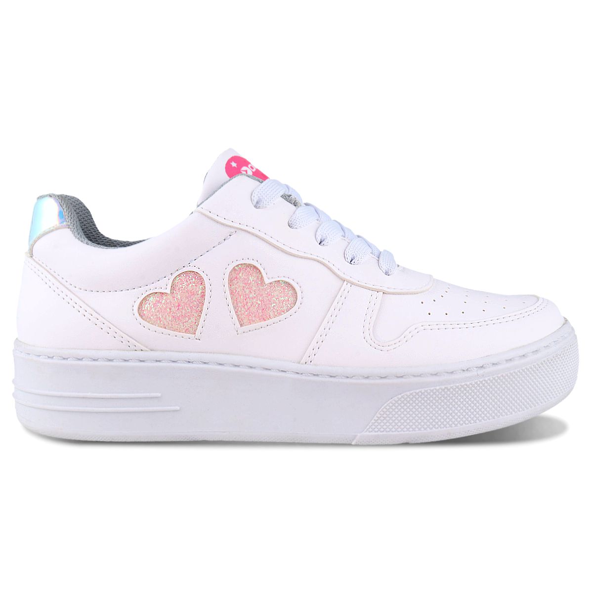 Foto 2 | Tenis Casuales Dominiq 2467 Color Blanco/rosa Para Niña