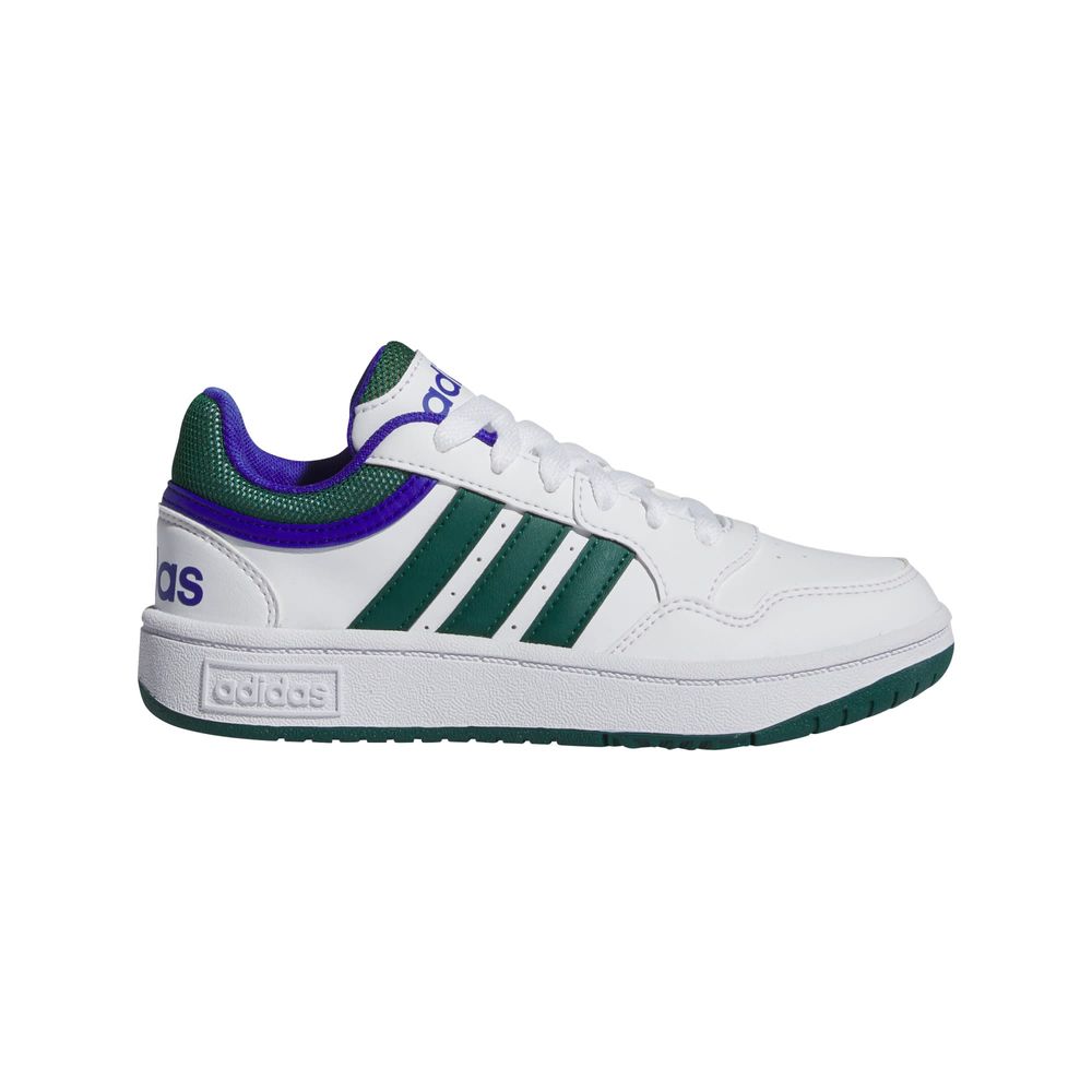 Tenis Hoops Adidas Blanco Niños