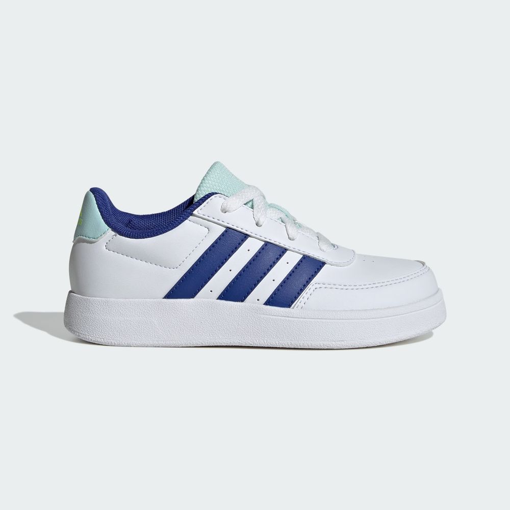 Foto 2 | Tenis Breaknet Lifestyle Adidas Court Cordones Adidas Blanco Niños