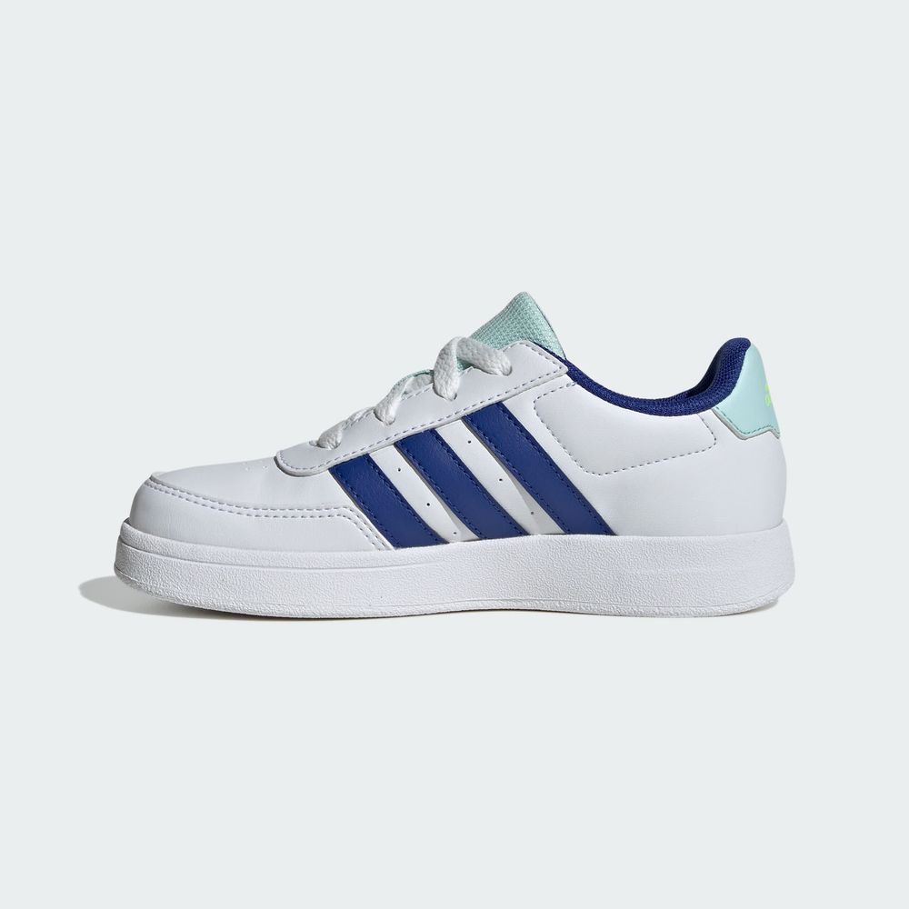 Foto 4 pulgar | Tenis Breaknet Lifestyle Adidas Court Cordones Adidas Blanco Niños