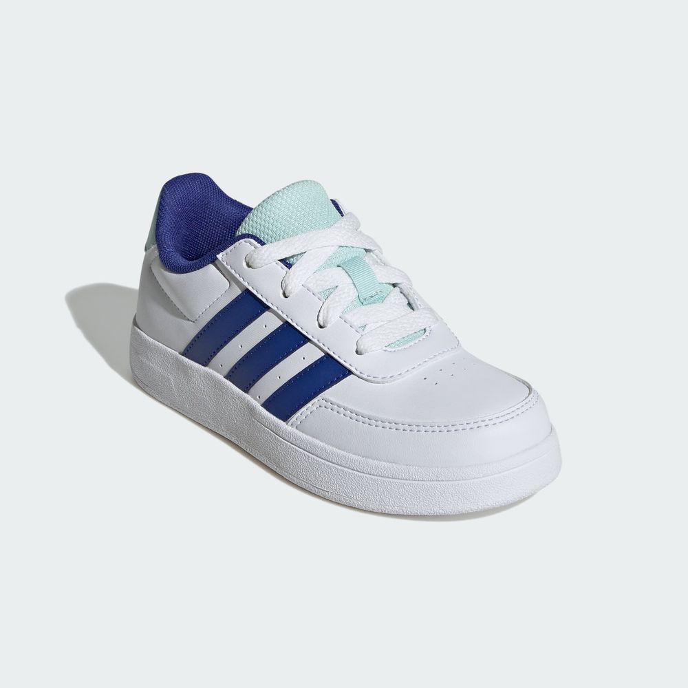 Foto 6 | Tenis Breaknet Lifestyle Adidas Court Cordones Adidas Blanco Niños