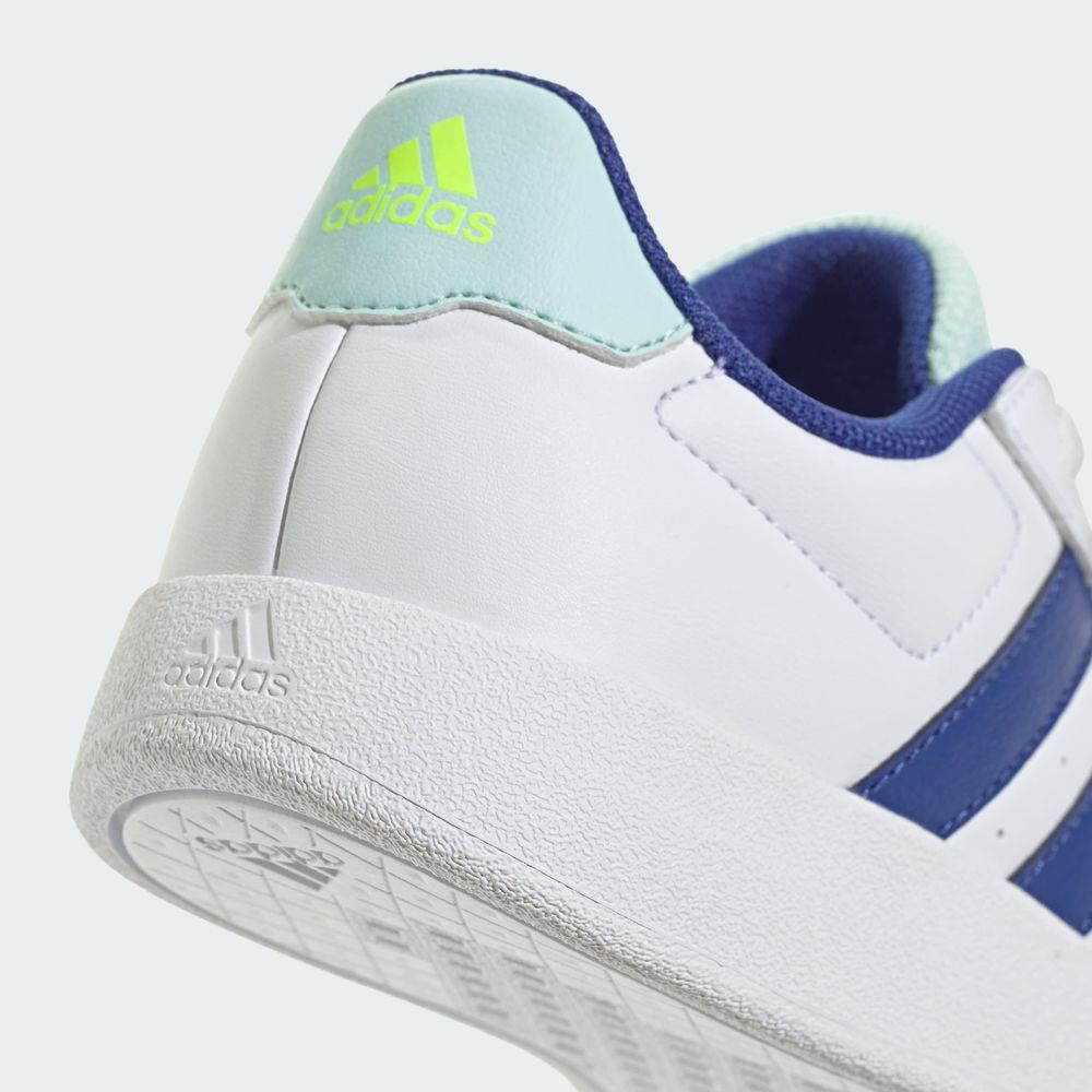 Foto 8 | Tenis Breaknet Lifestyle Adidas Court Cordones Adidas Blanco Niños