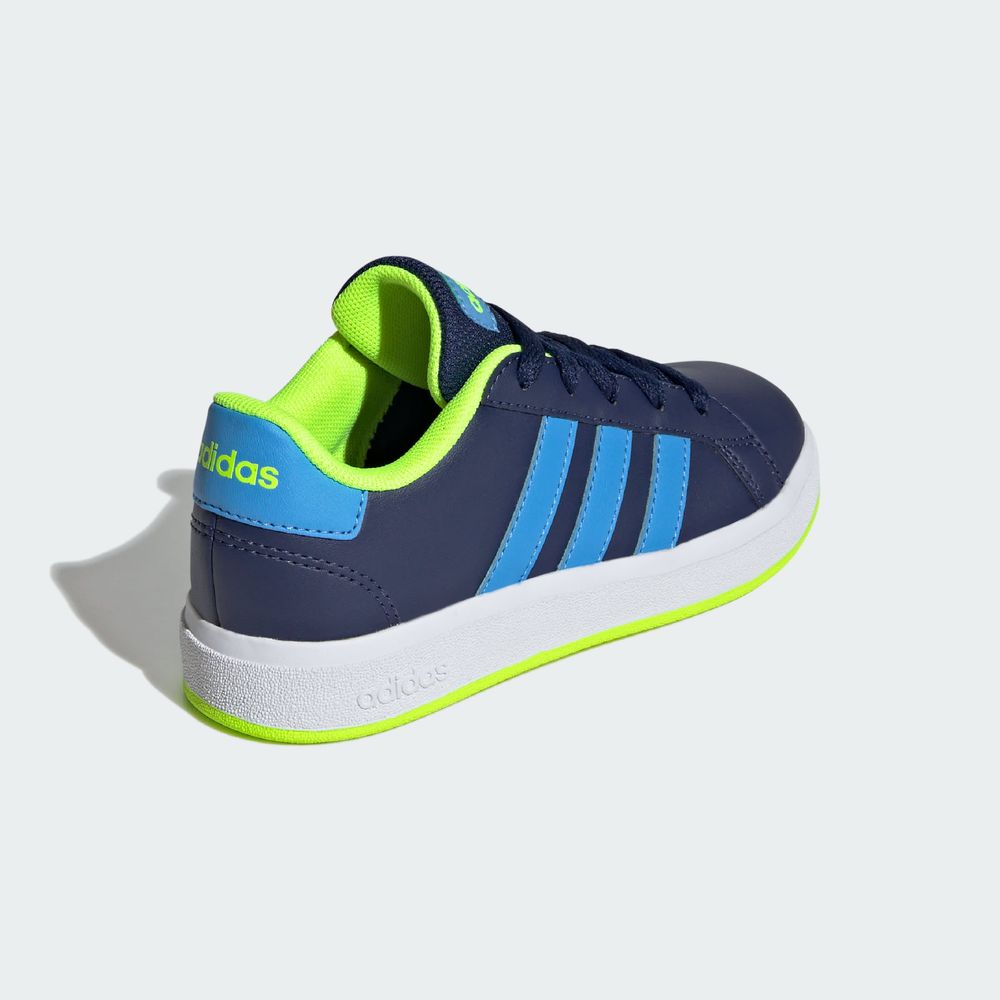 Foto 7 | Tenis Adidas Grand Court Lifestyle Para Tenis Con Cordones Adidas Azul Niños