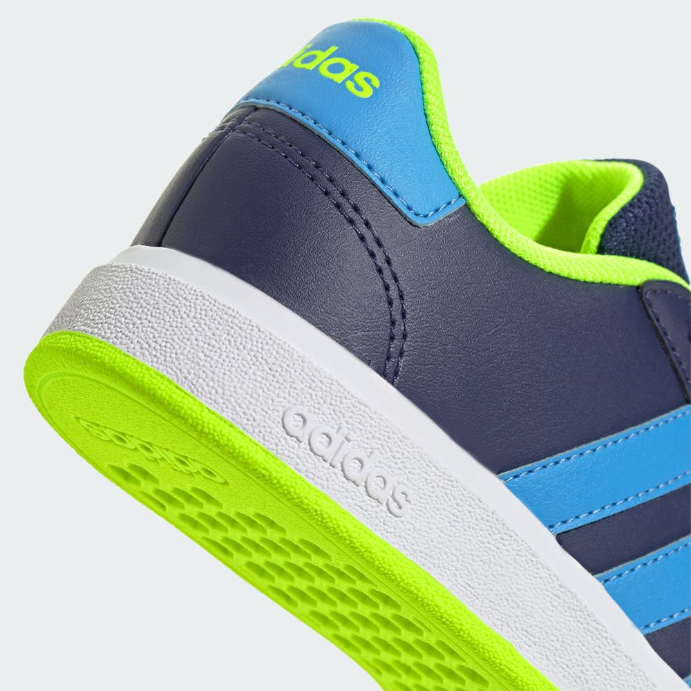 Foto 8 | Tenis Adidas Grand Court Lifestyle Para Tenis Con Cordones Adidas Azul Niños