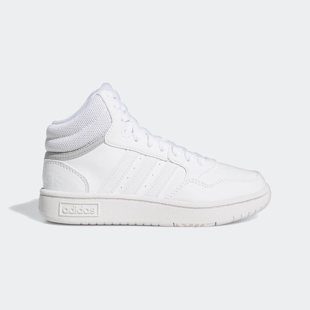 Foto 3 pulgar | Tenis Hoops Mid Adidas Blanco Niños