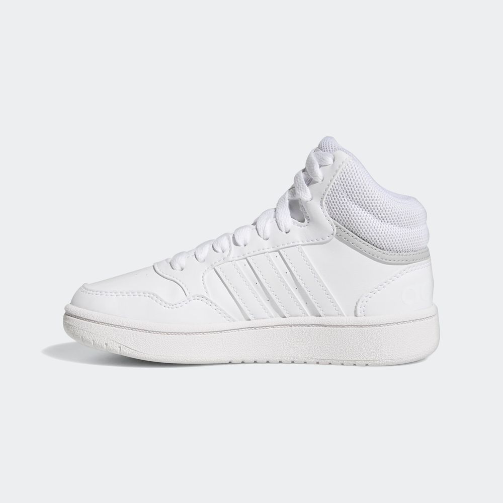 Foto 4 pulgar | Tenis Hoops Mid Adidas Blanco Niños