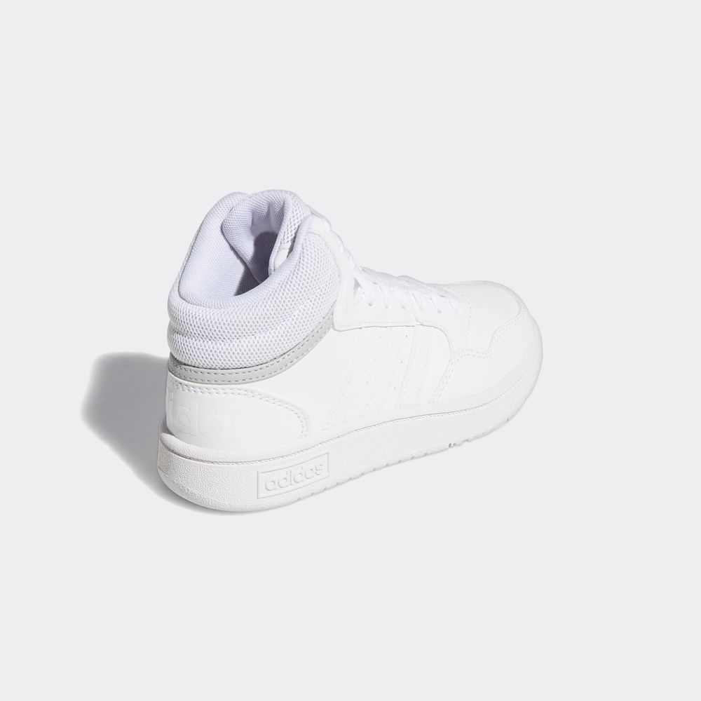 Foto 8 pulgar | Tenis Hoops Mid Adidas Blanco Niños