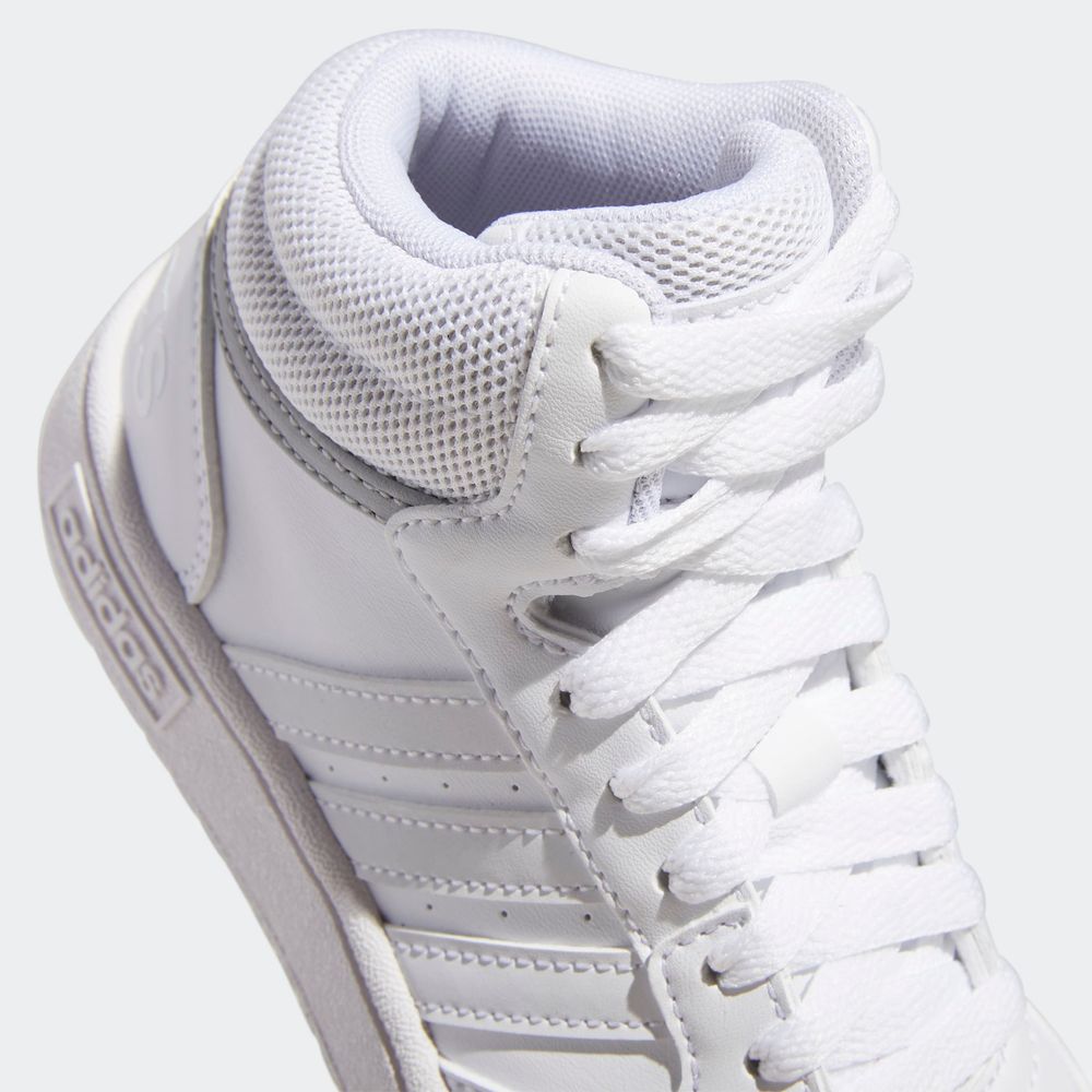 Foto 9 pulgar | Tenis Hoops Mid Adidas Blanco Niños