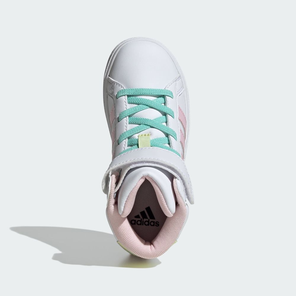 Foto 5 pulgar | Tenis Grand Court Mid Niños Adidas Blanco Niños