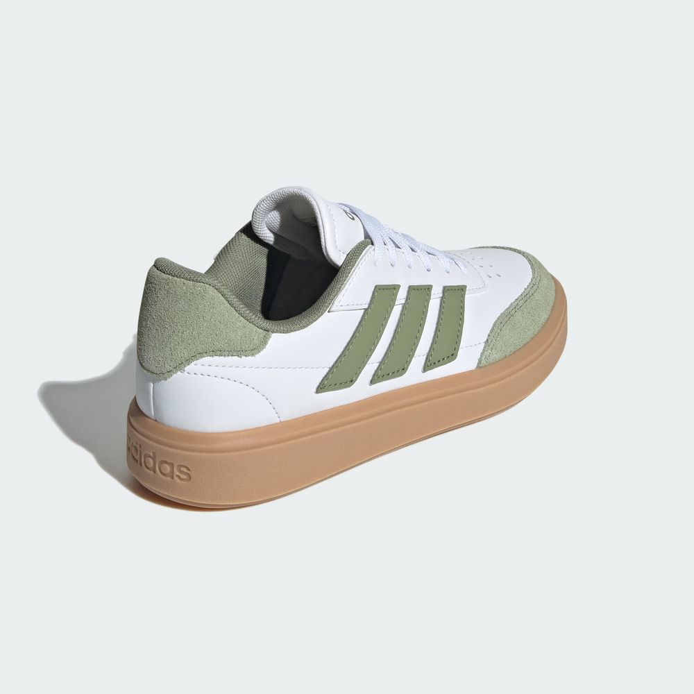 Foto 8 pulgar | Tenis Courtblock Adidas Blanco Niños