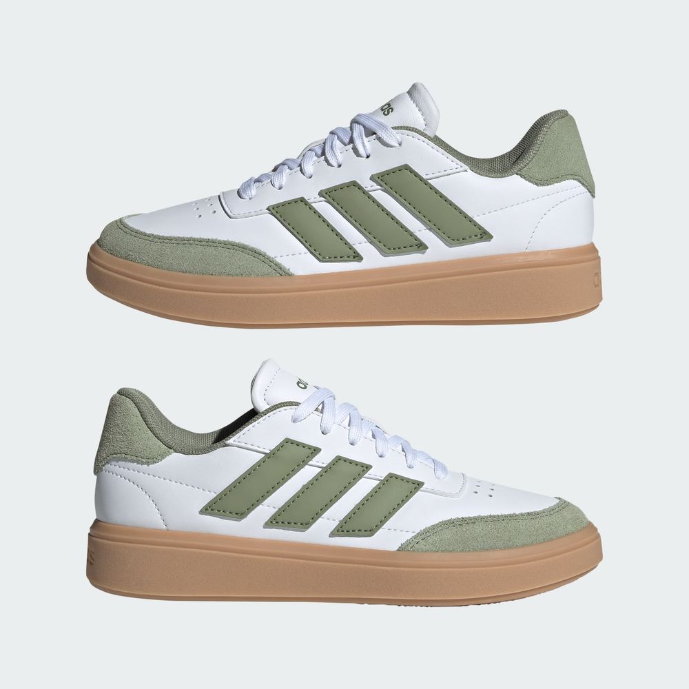 Foto 9 pulgar | Tenis Courtblock Adidas Blanco Niños