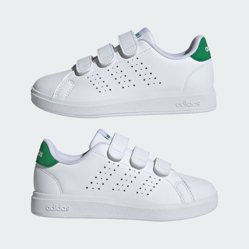Foto 8 | Tenis Advantage Base 2.0 Kids Adidas Blanco Niños