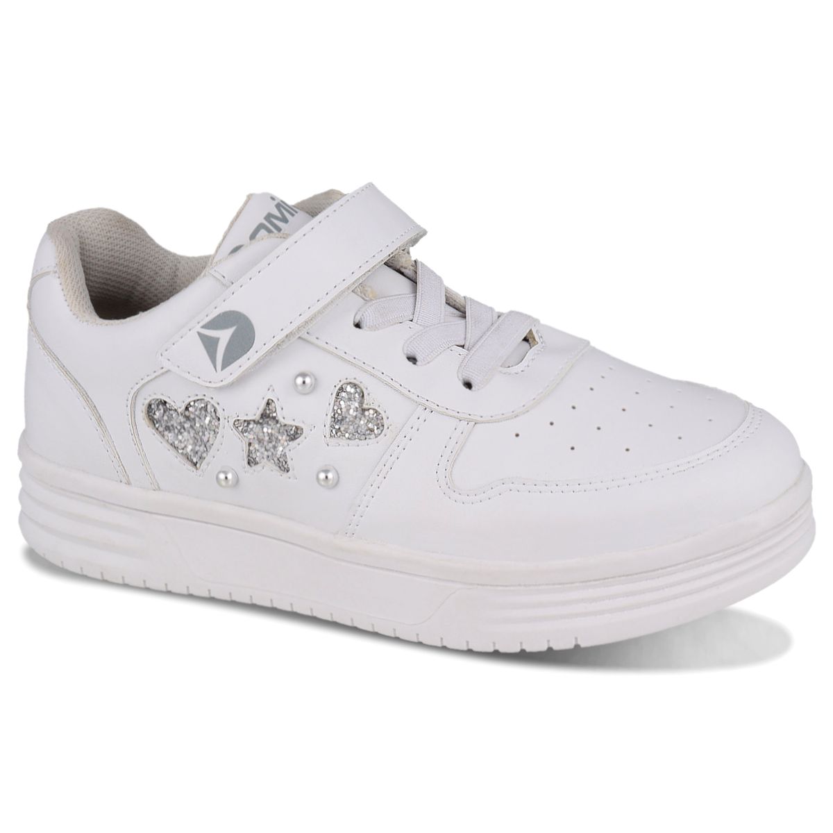 Tenis Choclo Dominiq 2447 Color Blanco Para Niña