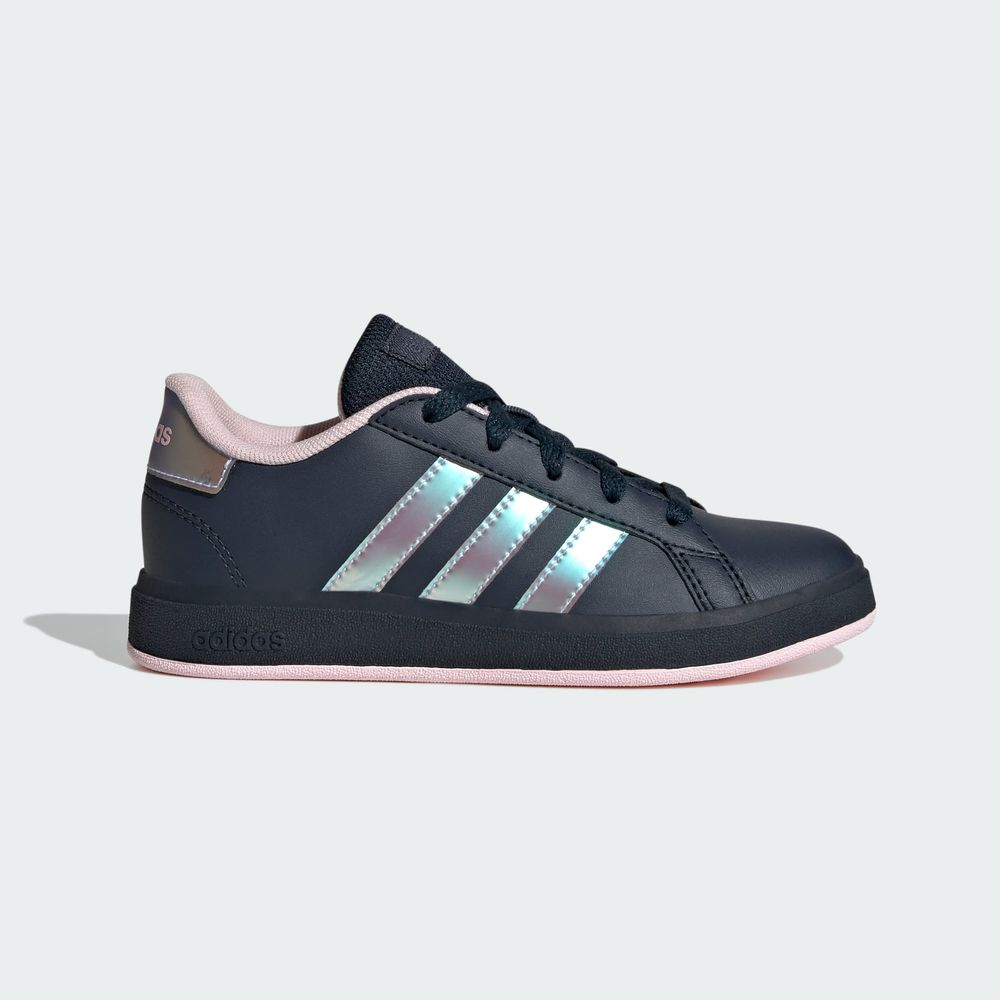 Foto 3 pulgar | Tenis Con Cordones Adidas Grand Court Lifestyle Para Tenis Adidas Azul Niños