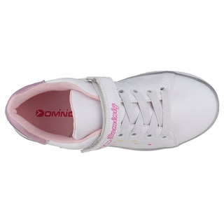 Foto 4 | Tenis Choclo Con Luces Dominiq 2452 Color Blanco/rosa Para Niña