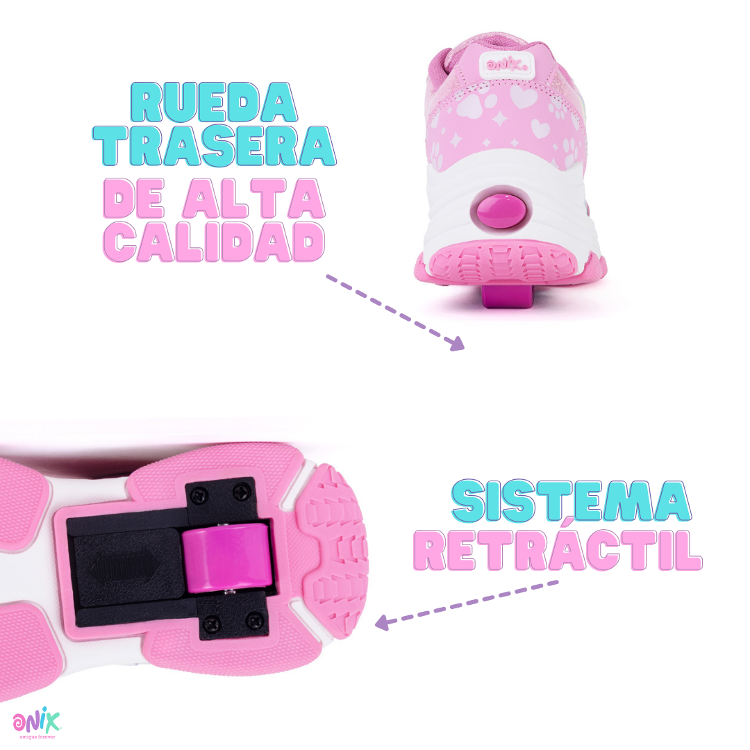 Foto 6 pulgar | Tenis Patín Onix Unicornio Puppy Cute Rosa