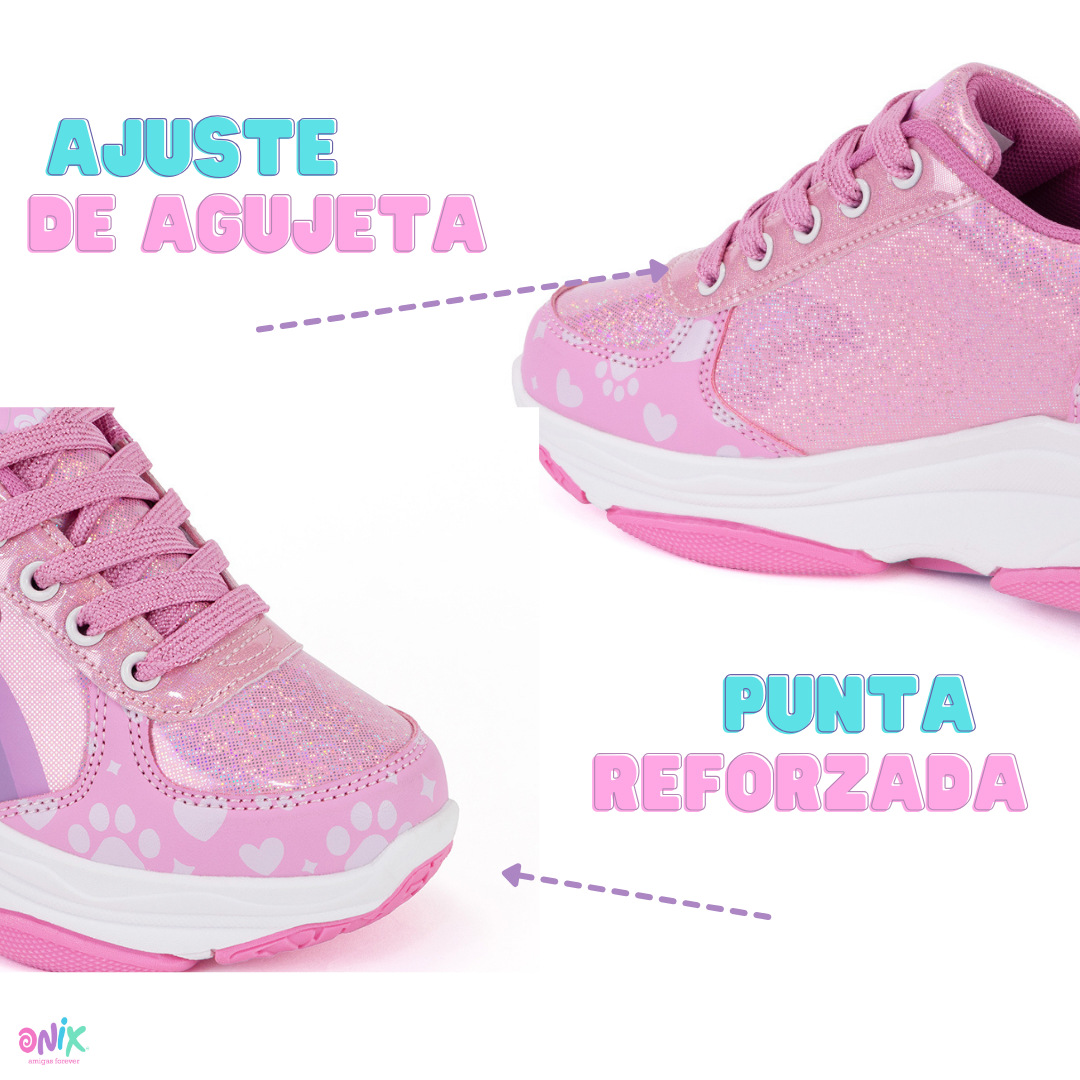 Foto 7 pulgar | Tenis Patín Onix Unicornio Puppy Cute Rosa