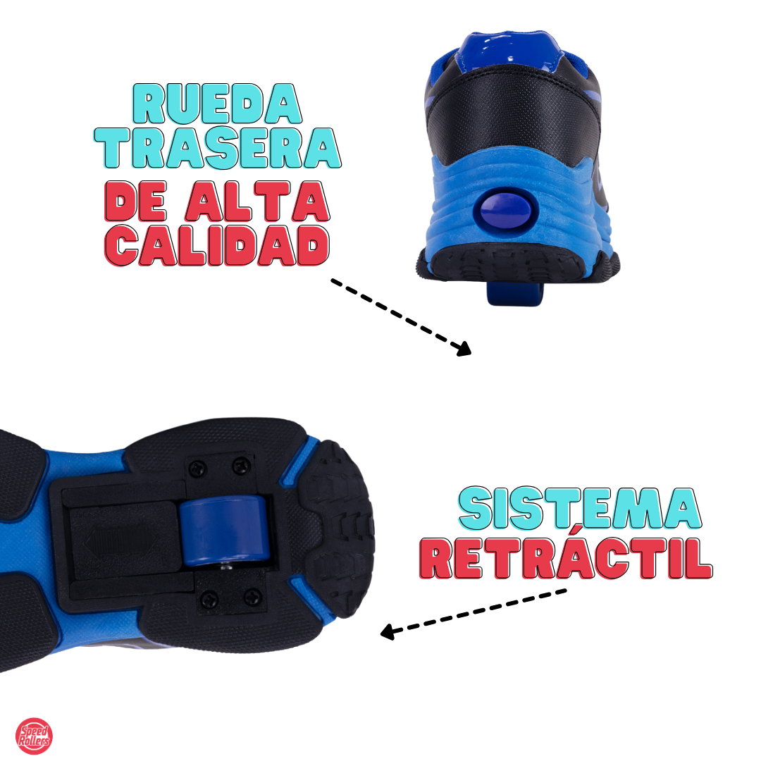 Foto 6 pulgar | Tenis Patín Speed Rollers Black Monster Roller Negro