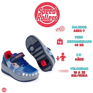 Foto 4 | Tenis Patín Speed Rollers Robot Raptor Azul Marino
