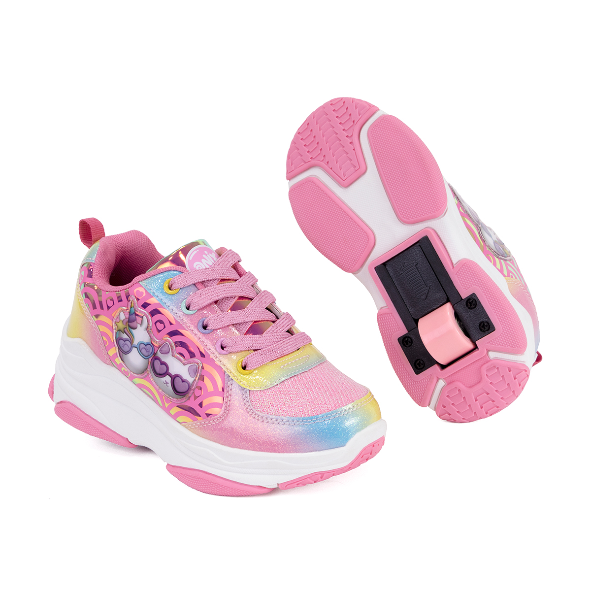 Foto 2 pulgar | Tenis Patín Onix Unicornio Friendship Rainbow Rosa