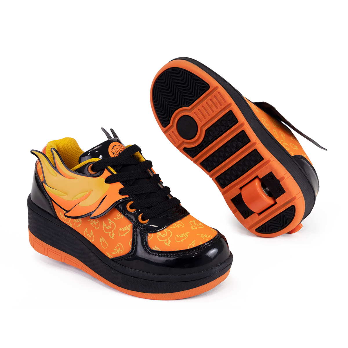 Foto 2 pulgar | Tenis Patín Speed Rollers Fenix Fuego Roller Naranja