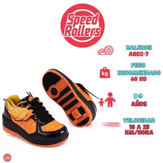 Foto 4 | Tenis Patín Speed Rollers Fenix Fuego Roller Naranja