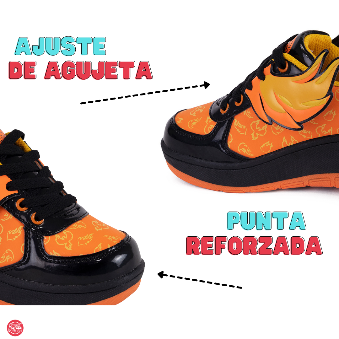 Foto 7 pulgar | Tenis Patín Speed Rollers Fenix Fuego Roller Naranja