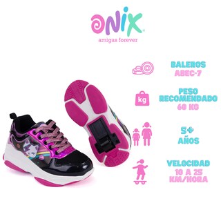 Foto 4 | Tenis Patín Onix Unicornio Rock Roller Cats Negro Shine