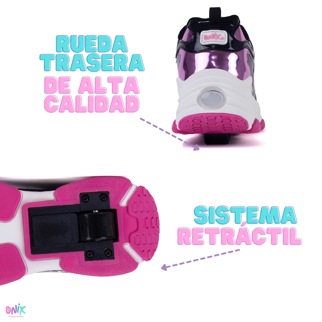 Foto 5 | Tenis Patín Onix Unicornio Rock Roller Cats Negro Shine