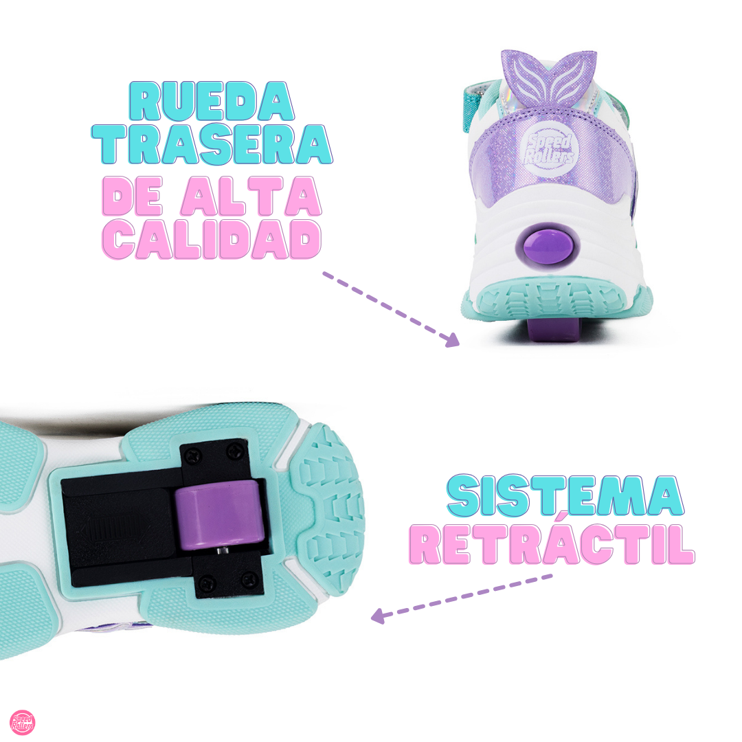 Foto 6 pulgar | Tenis Patín Speed Rollers Star Morado Multicolor Shine