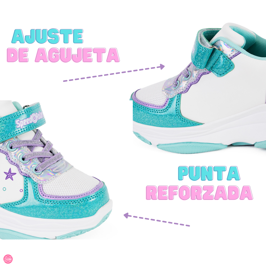 Foto 6 | Tenis Patín Speed Rollers Star Morado Multicolor Shine