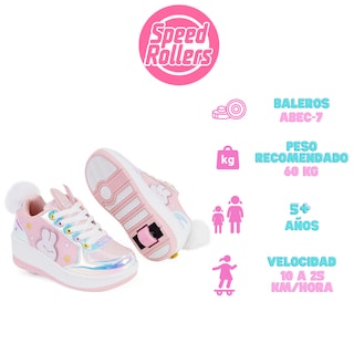Foto 4 | Tenis Patín Speed Rollers Bunny Roller Rosa Shine