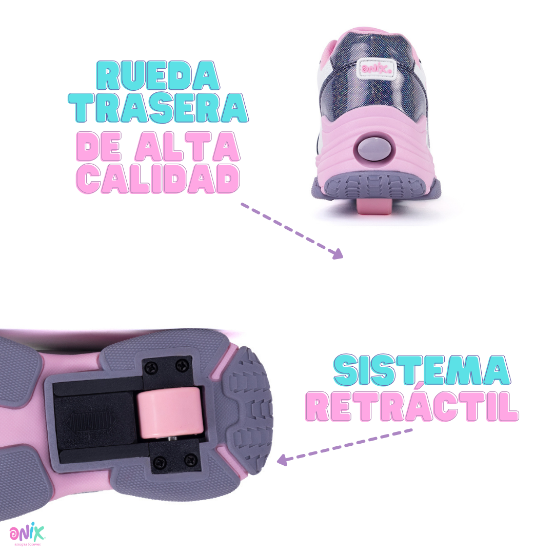 Foto 6 pulgar | Tenis Patín Onix Unicornio Friends Roller Rosa