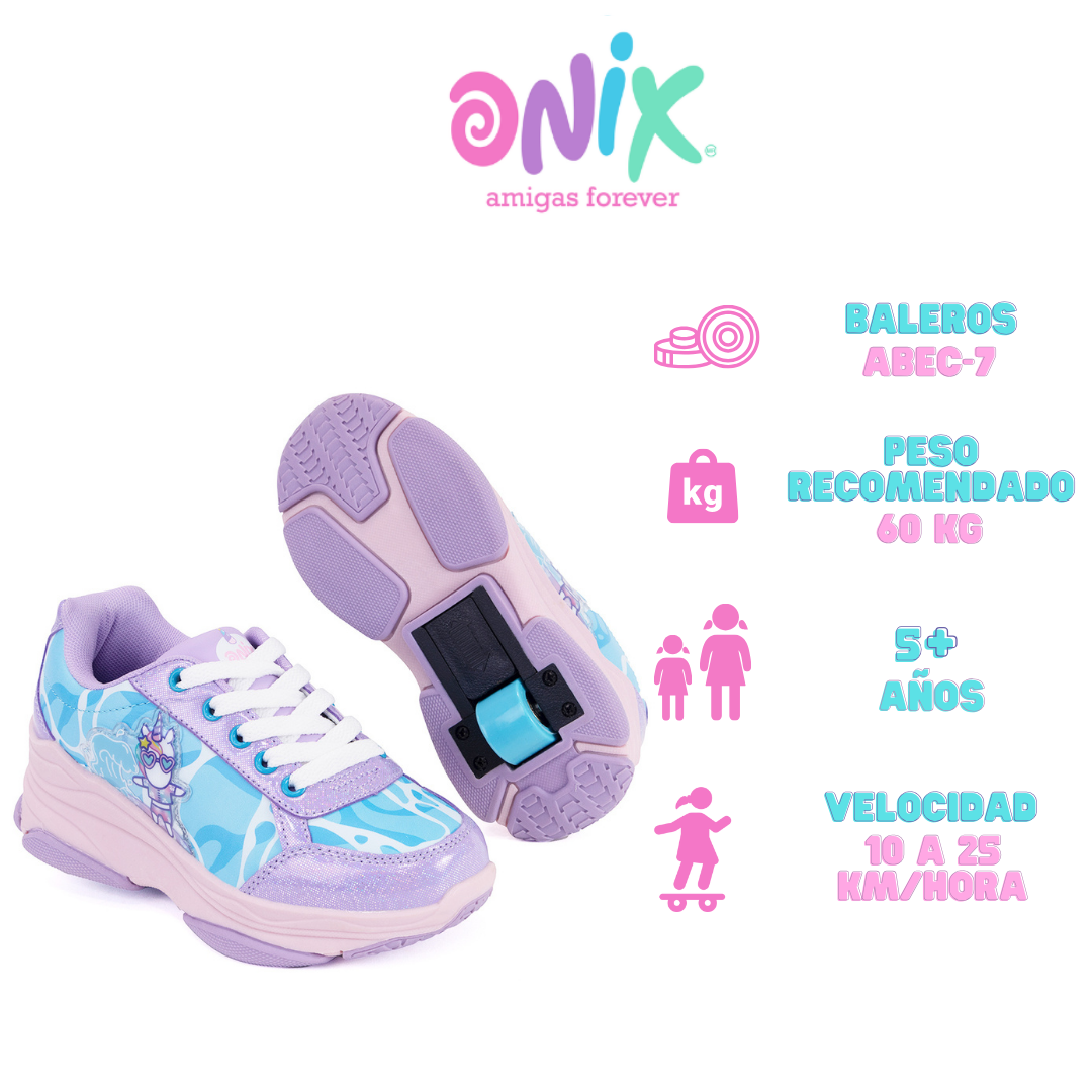 Foto 5 pulgar | Tenis Patín Onix Unicornio California Skate Morado