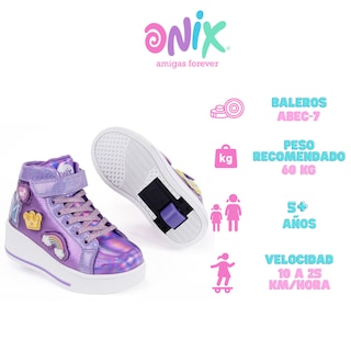 Foto 4 | Tenis Patín High Onix Unicornio Little Patch Morado