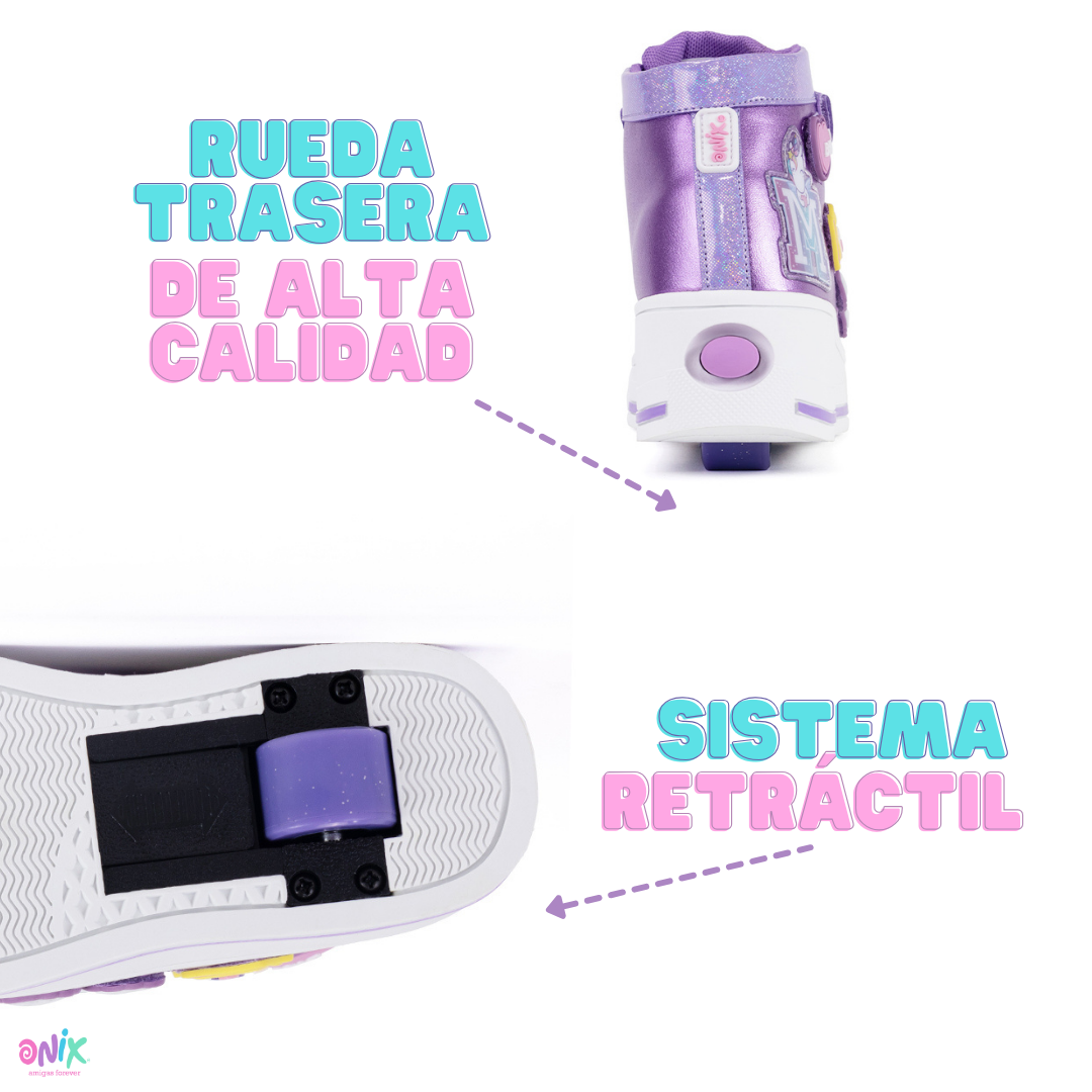 Foto 5 | Tenis Patín High Onix Unicornio Little Patch Morado