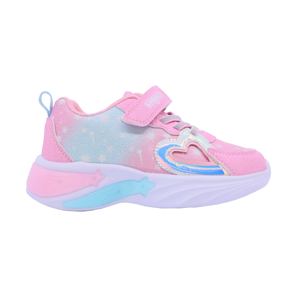 Foto 2 | Tenis Casual Rosa Y Azul Para Niña Coqueta 605000-i Con Agujeta Elastica Y Velcro
