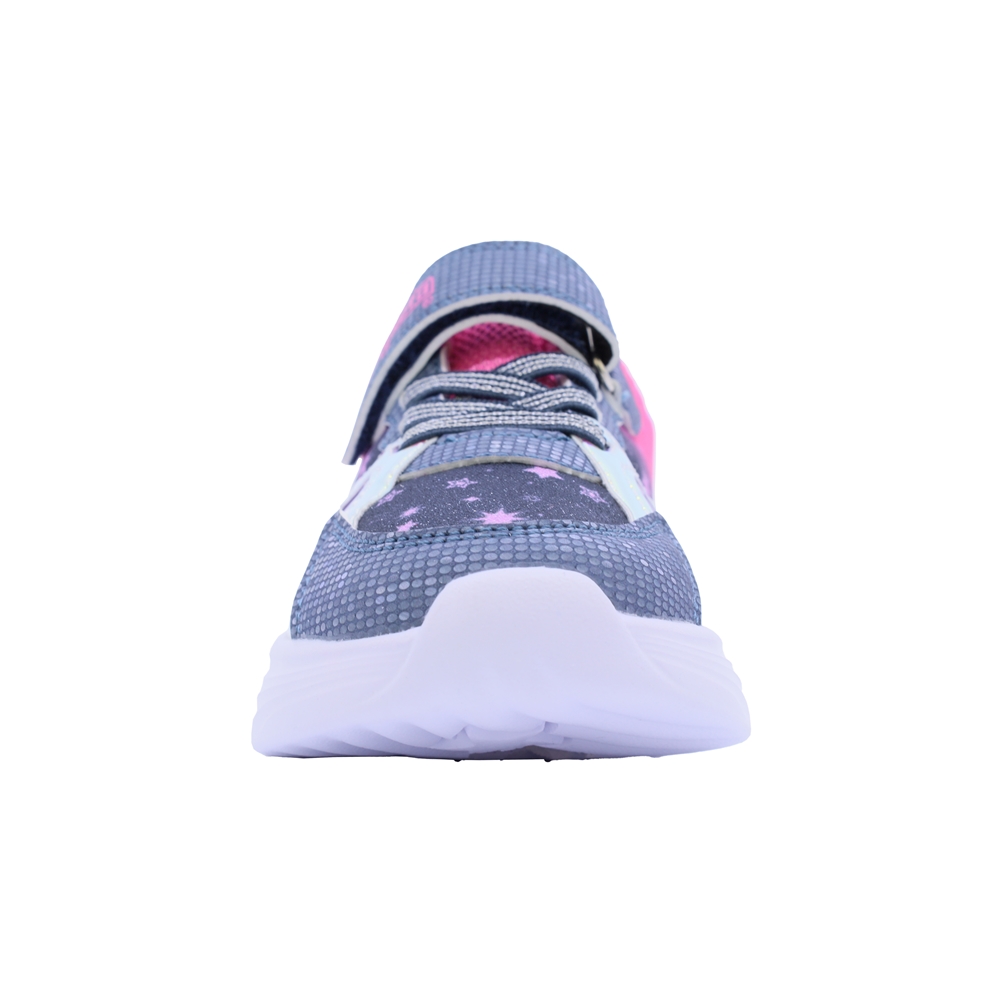 Foto 4 pulgar | Tenis Casual Para Niña Coqueta 605000-h Con Detalles Multicolor, Ajuste Velcro Y Agujeta Elastica