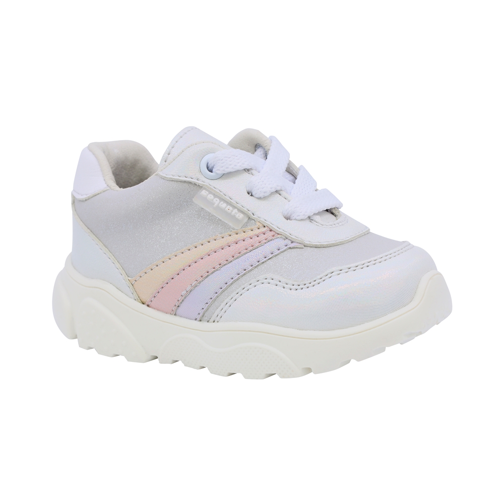 Foto 2 pulgar | Tenis Casual Color Perla Para Niña Coqueta 955700-y Con Agujeta Elastica