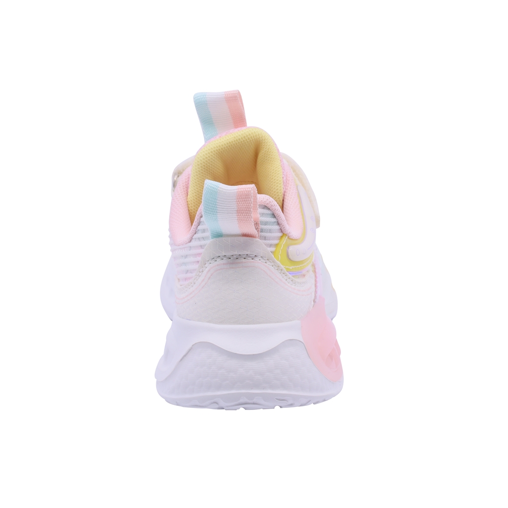 Foto 5 pulgar | Tenis Casual Para Niña Coqueta 604000-o Con Detalles Multicolor, Ajuste Velcro Y Agujeta Elastica