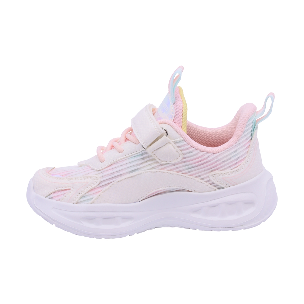 Foto 6 pulgar | Tenis Casual Para Niña Coqueta 604000-o Con Detalles Multicolor, Ajuste Velcro Y Agujeta Elastica