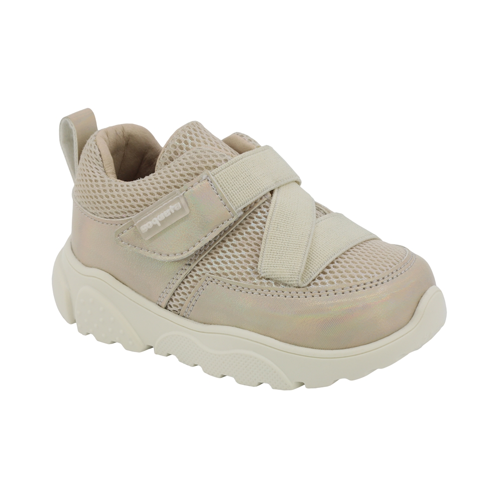 Tenis Casual Color Oro Para Niña Coqueta 955701-s Con Agujeta Elastica Velcro